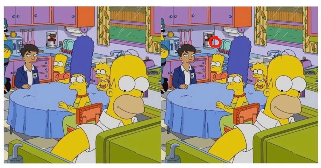 solution trouver une difference dans ces deux images des simpsons